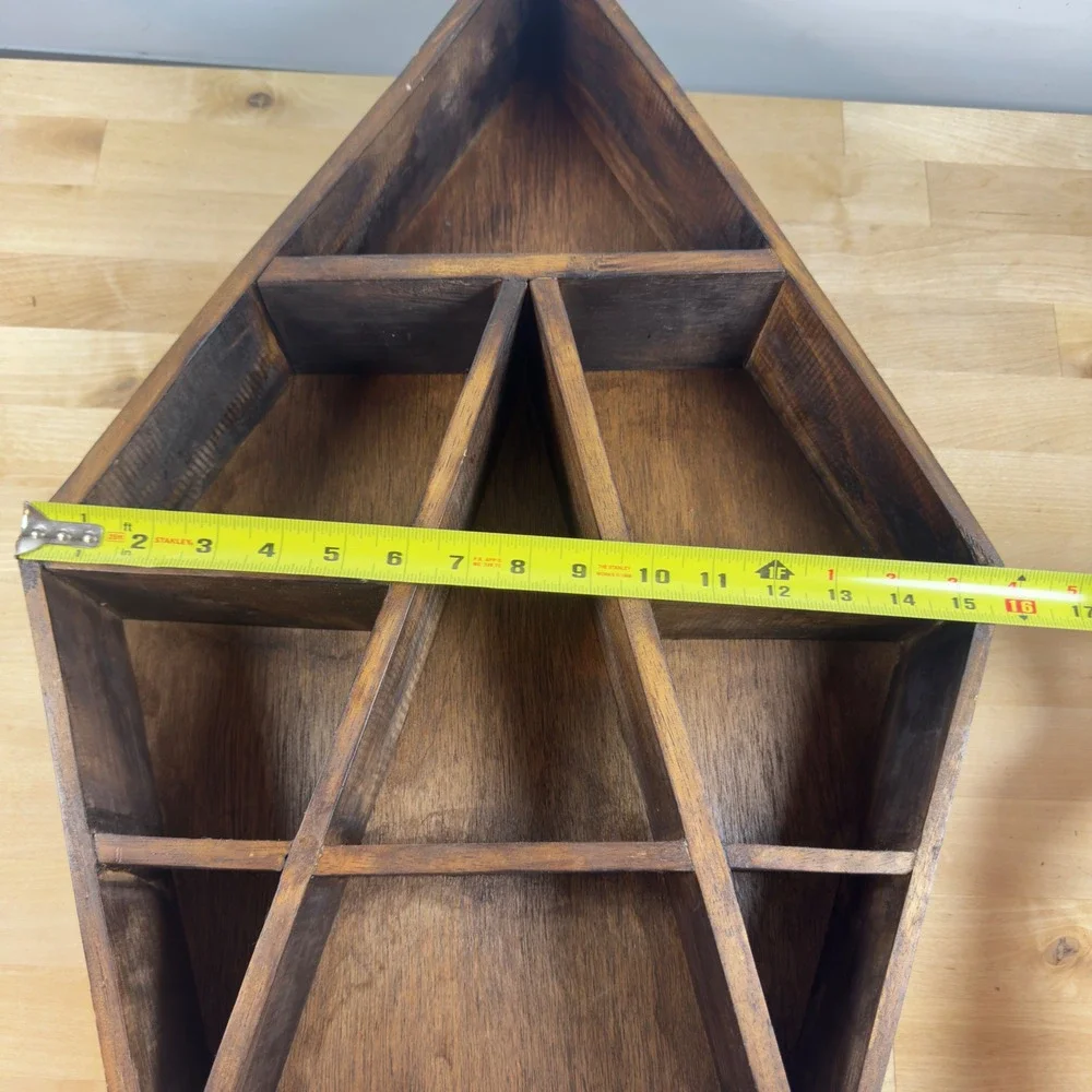 Earthbound Trading Co Coffin Shadow Box Wood Crystal Display Shelf Gothic 24in